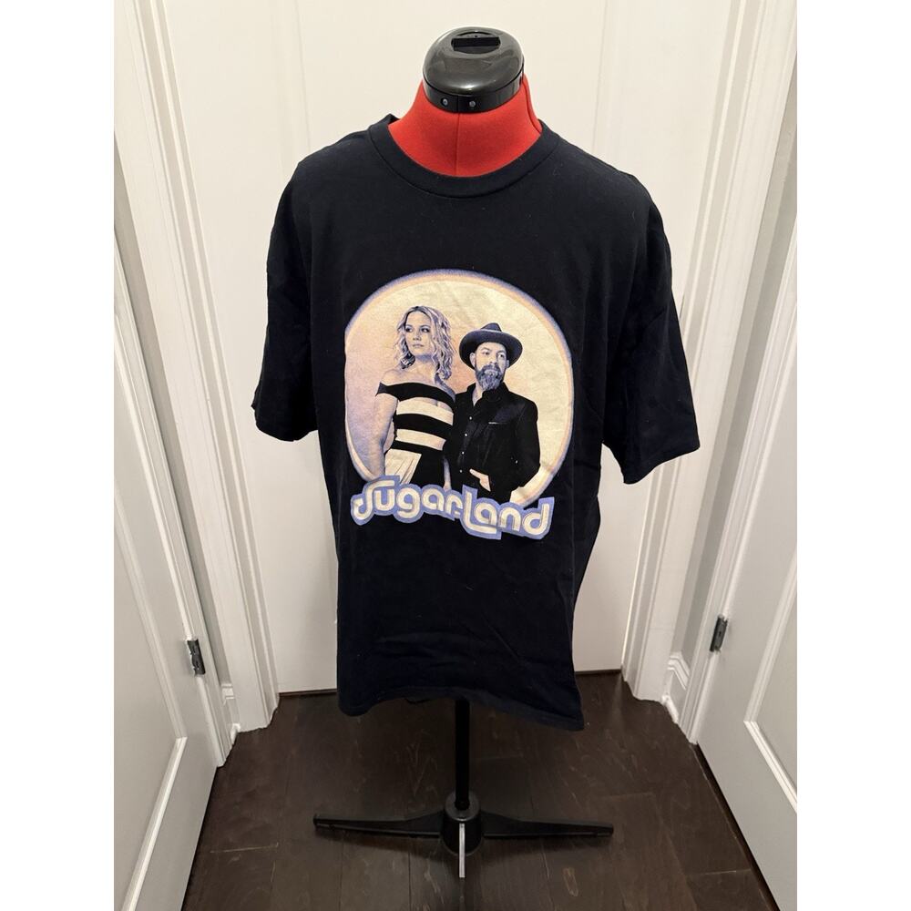 Sugarland Band Tour T-Shirt Black Concert Tee Cities Back Print XL